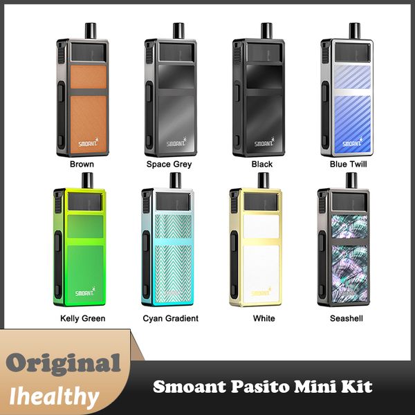 Smoant Pasito Mini Kit 30W 3.5ml Pod Cartucho 1100mAh bateria adota bobinas da série P luz de tira para exibir as diferentes saídas