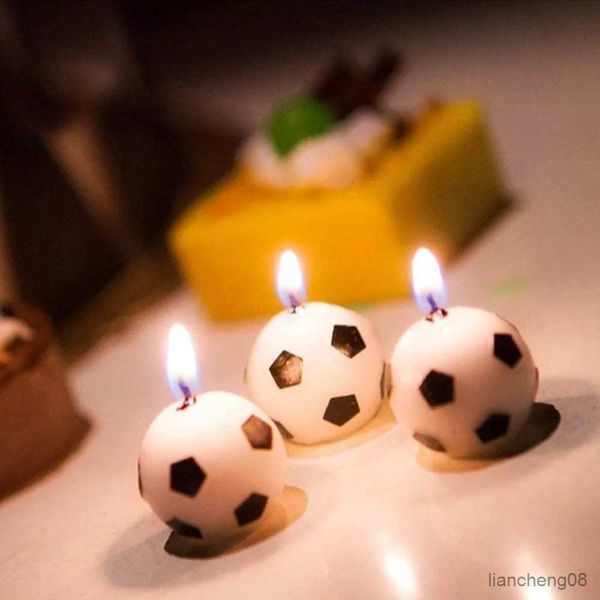 Свечи 6 шт. футбольный мяч футбольный торт свечи день рождения детский торт украшения футбольный мяч поставки для дня рождения для детей игрушка в подарок