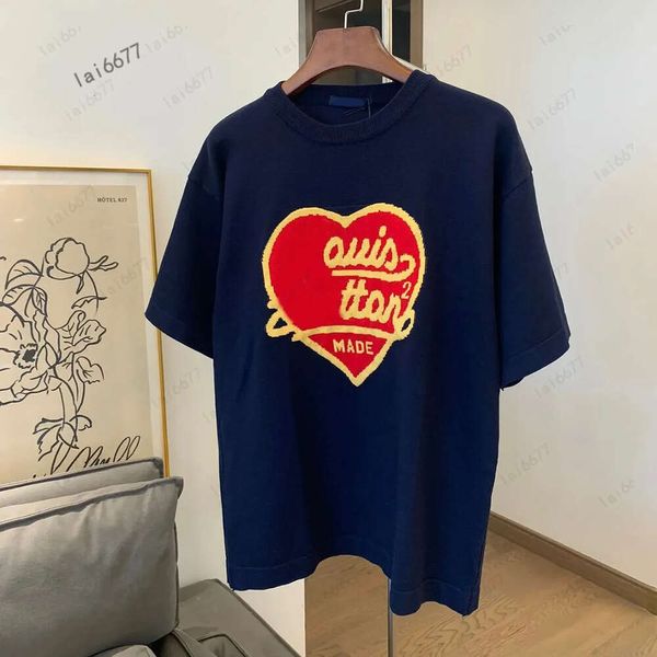 Örgü Erkek Kadın Tasarımcıları Tişört Moda Markaları Üstler Yaz Günlük Gömlek S Giyim Sokak Şortlu Kılıf Giysileri T-Shirts