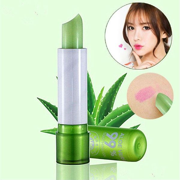 Rossetto Peinifen Aloe Vera Rossetto Cambia colore Rossetti idratanti 99% Gel lenitivo Umore a lunga durata Stick labbra Trucco labbra Dr Dhv5H