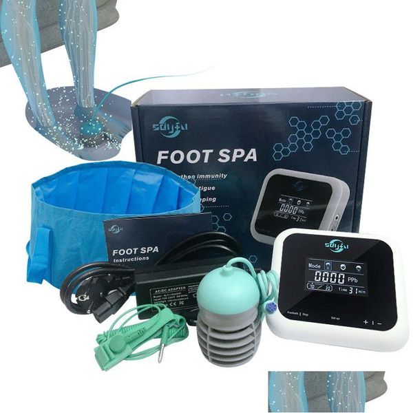 Cura dei piedi Lcd Ion Bath Detox Spa Ionico Hine Tub Array Aqua Cell Cleanse Disintossicatore Ionico Para Pies 230629 Consegna a goccia Dhhhr