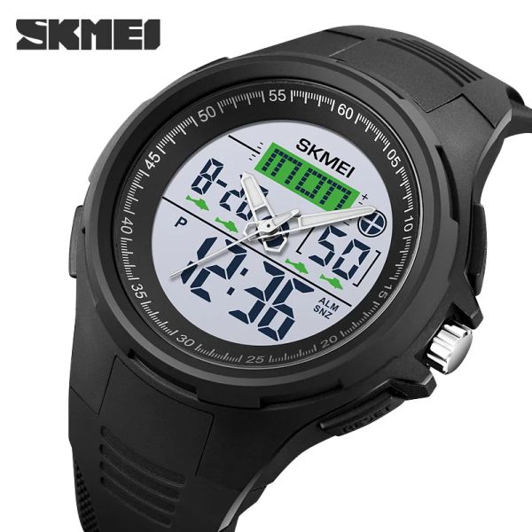 Uhren Skmei Marke Männer Sport Uhren Dual Display Analog Digital Led Elektronische Quarz Armbanduhren Wasserdicht Schwimmen Militär Uhr