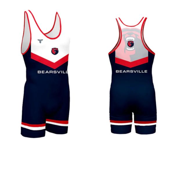 Sets/Anzüge 2022 Neue Wrestling Singlets Anzug Männer Ärmelloses Boxen Triathlon Ein Stück Body Gym Sport Fitness Skinsuit Lauf tragen