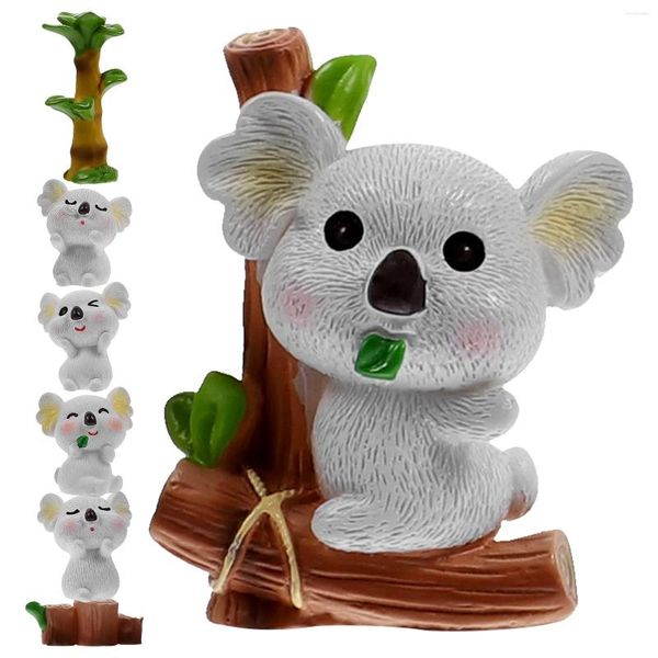 Decorazioni da giardino Ornamento Koala Statua in miniatura Scultura Miniature Figurina adorabile Modello Decorazione animale Modelli adorabili