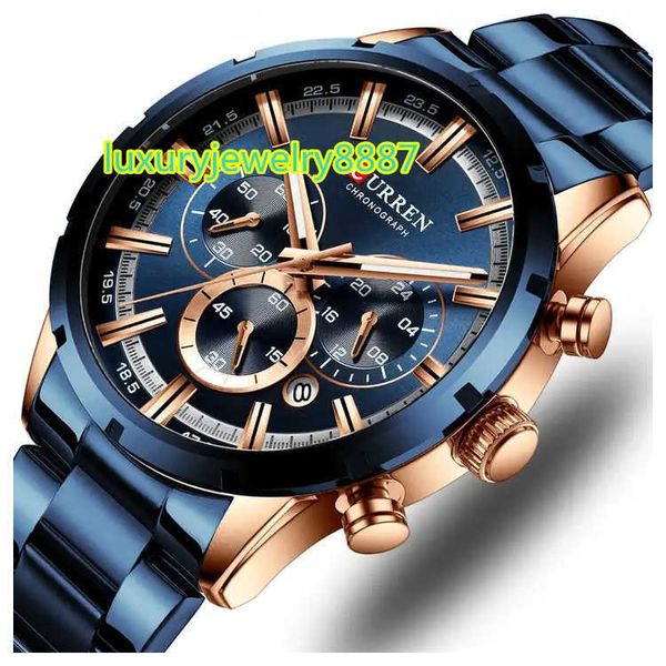 Zeetech Reloj Relogio Top Qualität Business CURREN 8355 Quarz Mann Armbanduhr Großes Gesicht Silber Zeigen Sie Ihren Charme Stahl Uhren