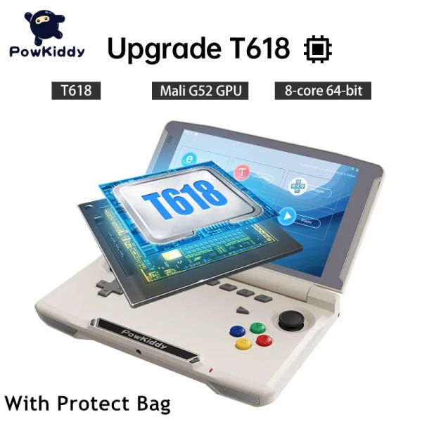 Giocatori Powkiddy x18s da 5,5 pollici touch screen Flip portatile Console di gioco T618 Chip Android 11 Wireless Online Video Video Video Giochi Player Box