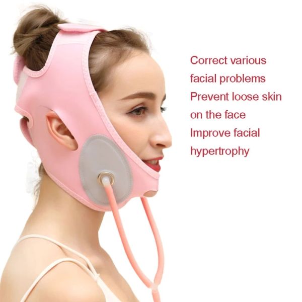 Dispositivos A0ND Inflável Face Emagrecimento Banda Air Press Lift Up Belt FaceLift Máscara Massageador