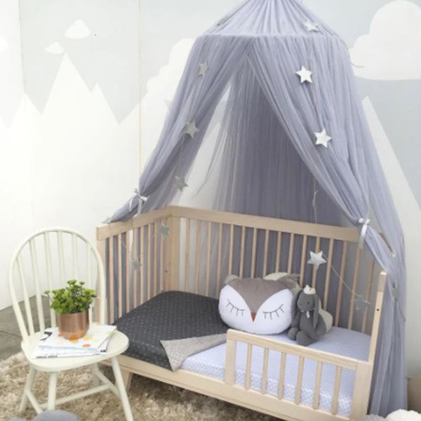 Детская палатка с балдахином, москитная сетка, занавеска для кровати, сетка для детской кроватки, подвесной купол для девочек, принцесса, детская игровая палатка, украшение детской комнаты 240220