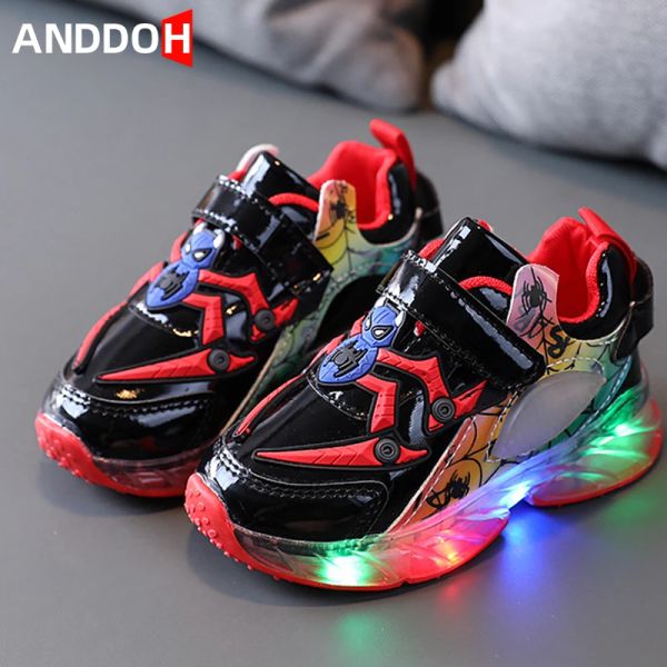 Размер 2130 для улицы, детские спортивные кроссовки со светодиодной подсветкой, детские светящиеся противоскользящие кроссовки для бега для девочек и мальчиков, повседневная светящаяся обувь для малышей