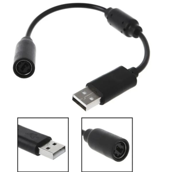 Кабели черный, серый USB-удлинитель для ПК, адаптер-конвертер для Xbox 360, проводной контроллер, геймпад, 100 шт.