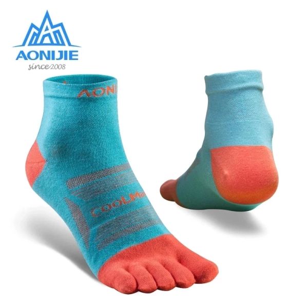 SOWKS Aonijie 3 Çift Koşan Toe Socks Erkek Kadınlar Kadın Nefes Alma Beş Parmak Sneaker çorapları Açık Sport Trail Run Bisiklet Yoga E4802