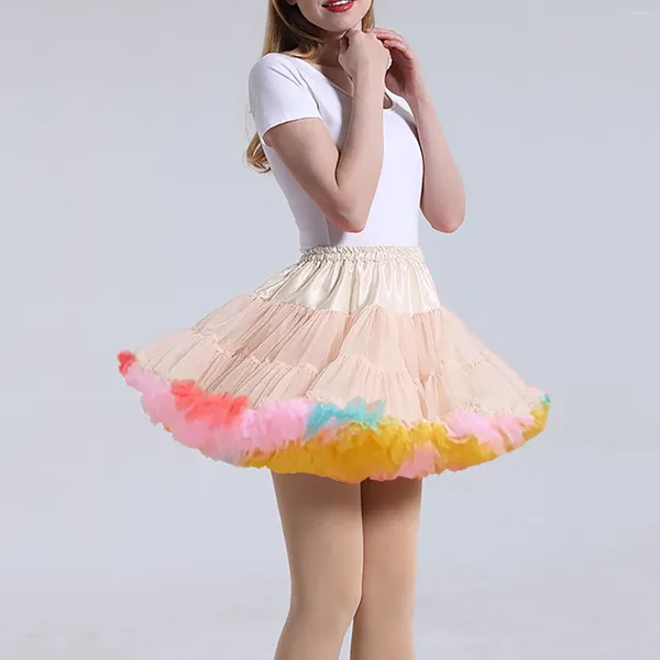 Röcke Tutu Rock Baby Mädchen Prinzessin Pettiskirt Party Tanz Regenbogen Tüll Kleidung Kinder Faldas