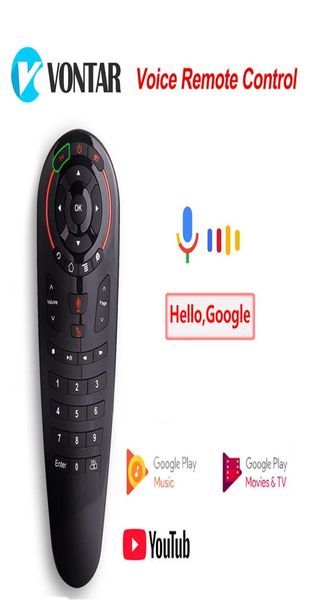 G30 Controle Remoto por Voz G30S Air Mouse 24G Mini Teclado Sem Fio IR Learning Giroscópio Google Assistant para Android TV Box PC L6208962