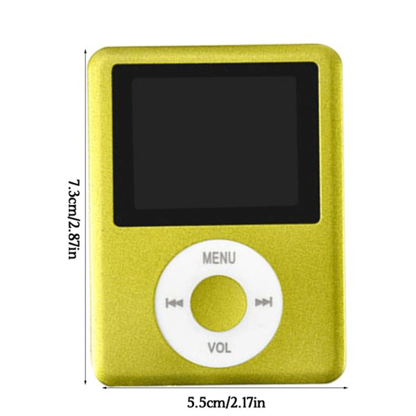 Leitor de vídeo HD 1 8 polegadas MP4 Music Player Rádio FM Leitor de livros com exibição de letras fone de ouvido cinza prateado