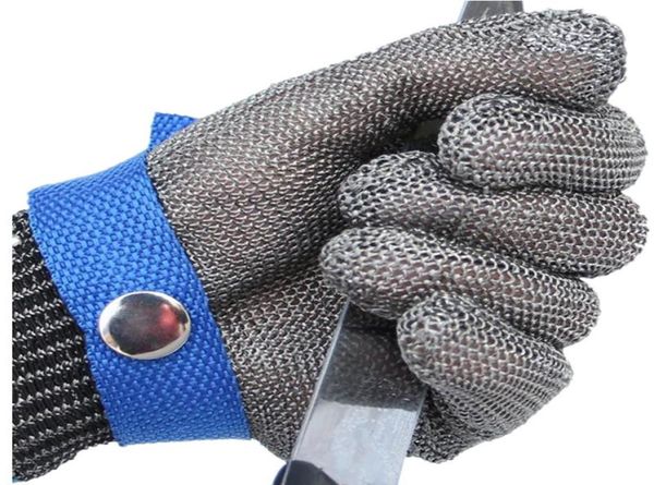 Bütün iş eldivenleri kesilmiş kanıtı bıçağı antikatçı dirençli paslanmaz çelik metal örtü yüksek performanslı koruma telini koruyun 2182488