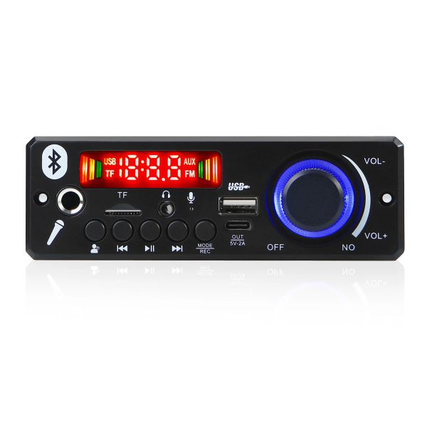 Lettore MP3 Scheda di Decodifica 2*80W Audio Amplificatore di Potenza Digitale BluetoothCompatibile FAI DA TE USB AUX Registrazione Radio FM Modulo Lettore MP3 12V