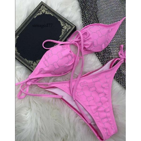 gu gclies gglies Sommer Strand Neue Mode Designer Frauen Strass Sexy Mehrfarbige Bikini Buchstaben Klassische Bademode 405