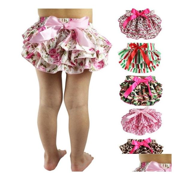 Calcinha bebê meninas agradável mancha floral pp calças criança ruffle calcinha briefs fralda er crianças flores gota entrega bebê, crianças matern dhtwj