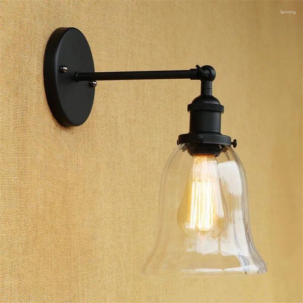 Lâmpada de parede estilo loft vidro abajur arandela edison industrial vintage luminárias retro iluminação para casa wandlamp