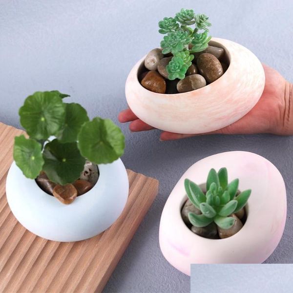 Strumenti artigianali Vaso da fiori 3D Mod Geometria Cemento Cemento Succent Fioriera Stampi Resina epossidica Artigianato Forniture per la casa Giardino Dro Dhxgr