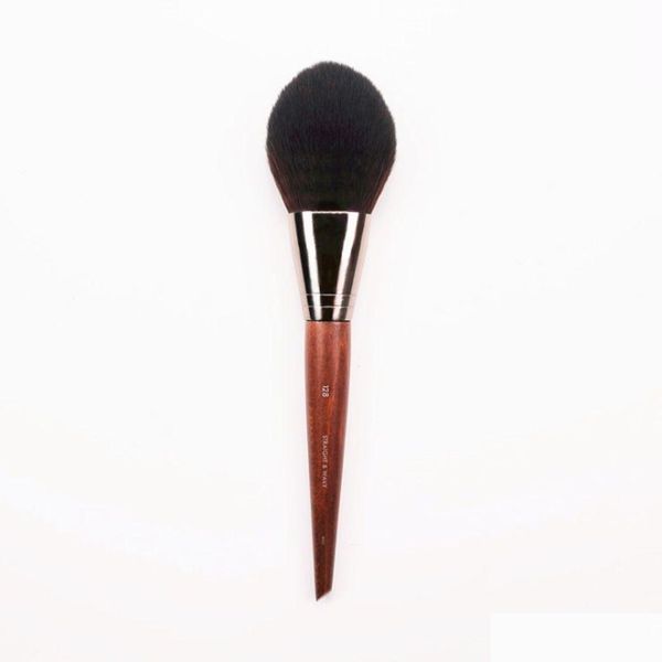 Pincéis de maquiagem 1 peça 128 Big Precision Powder Makeup Brush Ber Contour Setting Natural Wood Long Handle Professional Make Up Brushes Dhmoe