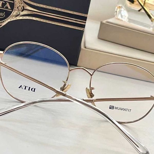 Atacado vender sem aro delicado unissex moda óculos de sol metal condução decoração alta qualidade designer lente óculos dita