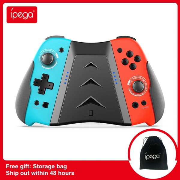 Gamepads ipega pgsw006 controlador de jogo para nintendo switch gamepad com destacável joy con bluetooth sem fio joystick ns acessórios