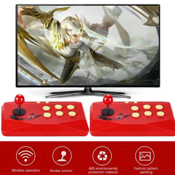 Джойстики X6 Retro HD Беспроводная видеоаркадная игровая консоль Совместимая с HDMI встроенная классическая игра 1788 Джойстик с двойным контроллером для телевизора