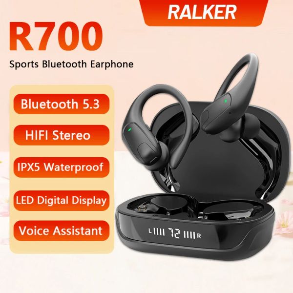Kopfhörer R700 Mini Wireless Kopfhörer TWS Bluetooth 5.3 Ohrhörer im Ohrsport -Kopfhörer IP65 wasserdichte Geräuschreduzierung Stereo Headset