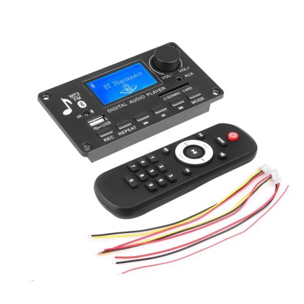Lautsprecher Digital Audio Decoder Board FM MP3 Player BluetoothKompatible Receiver Stereo DIY Lautsprecher USB Aufnahme LCD Songtexte 12V