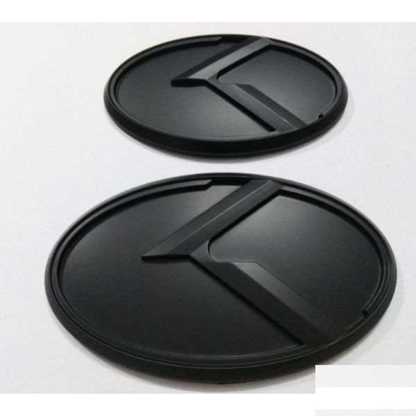 Autoaufkleber, 2 Stück, 3D-Schwarz, K-Logo, Abzeichen, Emblem-Aufkleber, passend für Kia Optima K5 2011, Auto-Emblems1331716, Drop Delivery Mobiles Motorcyc Otumi
