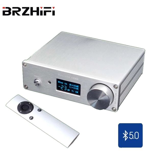 Amplificador Breeze 2.0 F4 Power Audio Pré -amplificador Controle remoto NJW1194 Bluetooth 5.0 Treble e bass som somente alto -falante de som