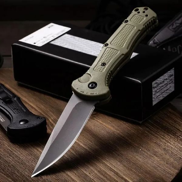 BM 9070 Claymore Coltello di apertura automatica Lama dura D2 Manici in fibra di nylon Attrezzatura tattica Coltelli da combattimento militare Strumento EDC