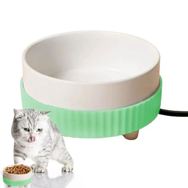 Supplies 350 ml beheizter Wassernapf, sicherer USB-beständiger, trocken brennender Heißwassernapf, Keramik-Wassernapf für Hunde und Katzen, Heimtierbedarf