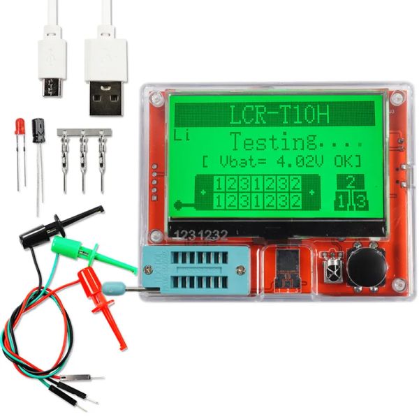 Testador de transistor multimetro TFT Diodo Triodo Medidor de capacitância LCR ESR NPN PNP MOSFET LCR