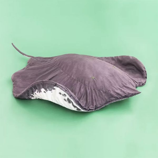 Almofadas Lifelike Manta Ray Peixe Brinquedos de Pelúcia Simulação Devil Ray Tapete Travesseiro Boneca Ar Condicionado Quarto Nap Pause Quilt Tatami Almofada