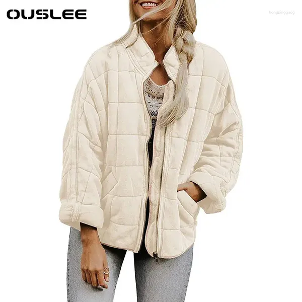 Trench da donna OUSLEE Abiti firmati invernali imbottiti da donna Giacche trapuntate larghe vintage Parka caldi oversize casual