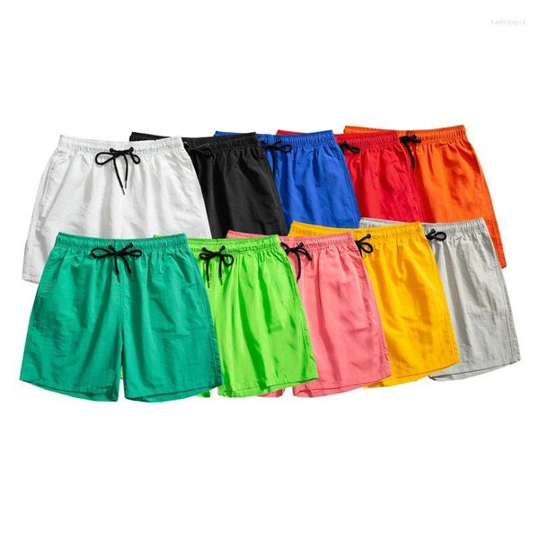 Мужские шорты, летние трусики ярких цветов, пляжная одежда, спортивные брюки для фитнеса, тонкие, быстросохнущие, повседневные