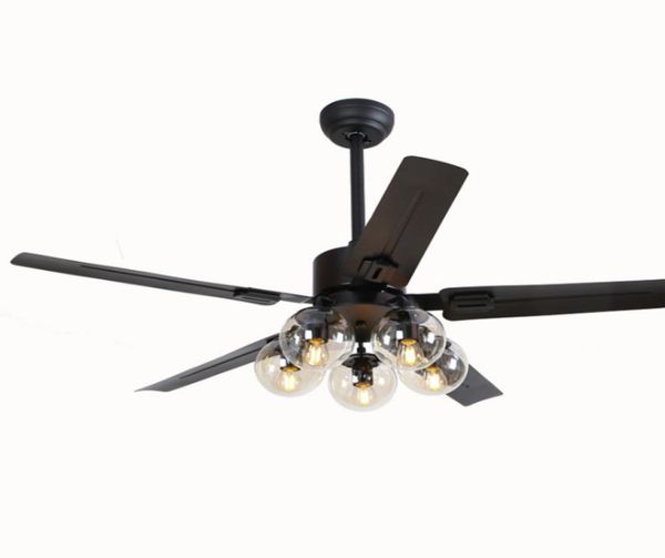 Ventilatori da soffitto moderni con paralume in vetro Modo E27 Lampadine a sospensione 110 V 220 V 48 pollici Ventilatori da 42 pollici Lampada6208545