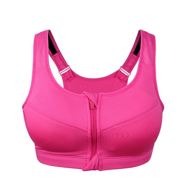 Bras ön fermuar artı boyutu spor bras kadınlar, şok geçirmez push up fitness üst sütyen, spor salonu egzersiz yoga sütyen xxl 3xl 4xl 5xl