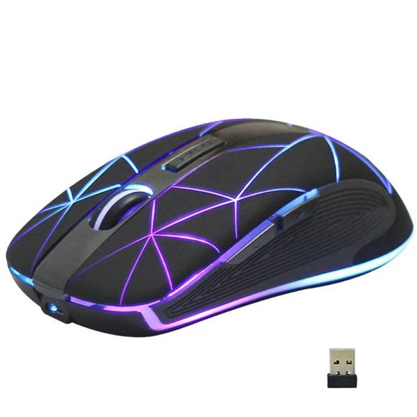 Mouse Rii RM200 Mouse 2.4G Wireless Mouse ottico mobile ricaricabile a 5 pulsanti con ricevitore nano USB, 3 livelli DPI regolabili per PC