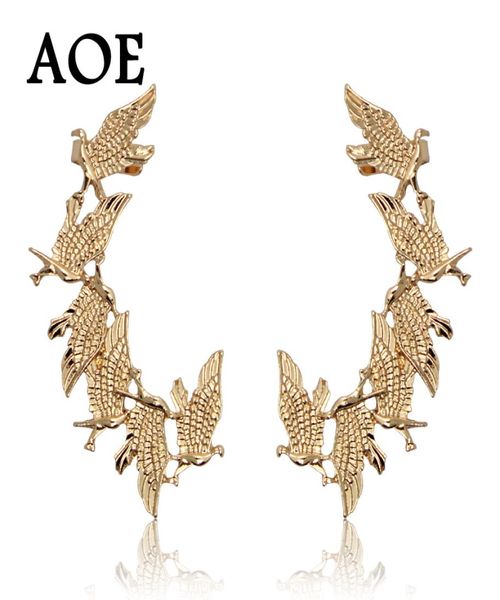 Neue Design 2017 Mode Vintage Punk Tier Adler Clip Ohrringe Für Frauen Gold Pated Ohr Manschette Ohrringe Schmuck Gift6221438