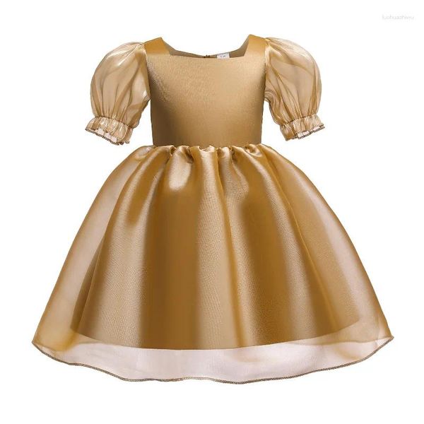 Abiti da ragazza Abito da sposa a fiori Costume di carnevale di Natale Festa di compleanno del bambino Principessa del bambino Prom 3-12 anni Dres