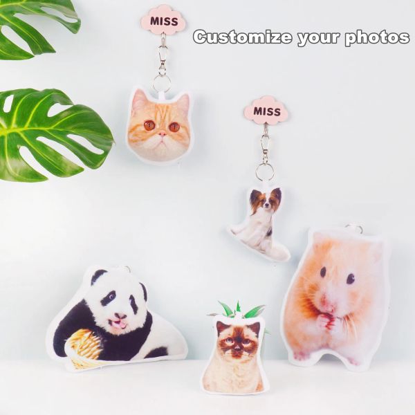 Giocattoli personalizzati giocattoli per cani bambole portachiavi gatto foto mascotte personalizzata zaino ciondolo ciondolo cellulare portachiavi animale domestico regalo di compleanno