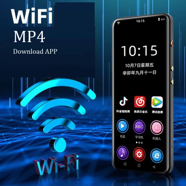 Jogadores WiFi MP4 Player 3,5 polegadas Full Touch Screen Android MP3 Bluetooth 5.0 MP5 Baixar aplicativo HiFi Losseless Video Photo Music Players