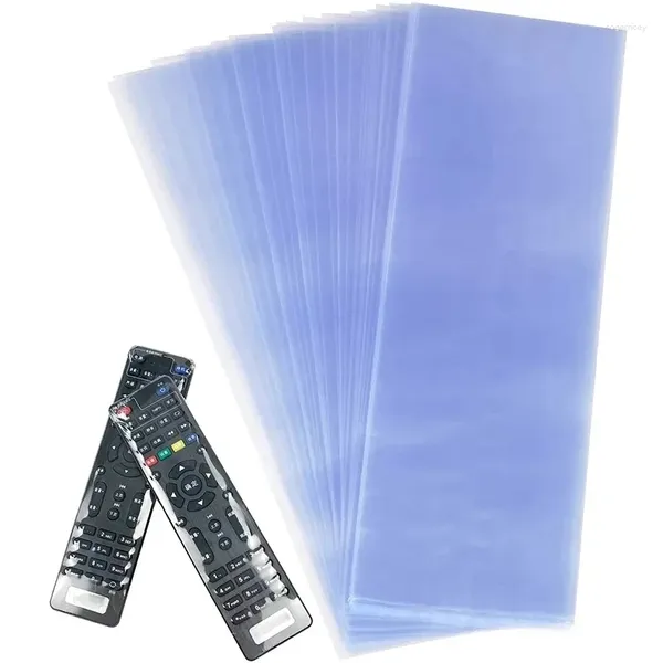 Controles remotos 1/5/10 / 20PCS Transparent Shrink Film Bag Anti-poeira Protetora Capa para TV Ar Condicionado Controle Plástico