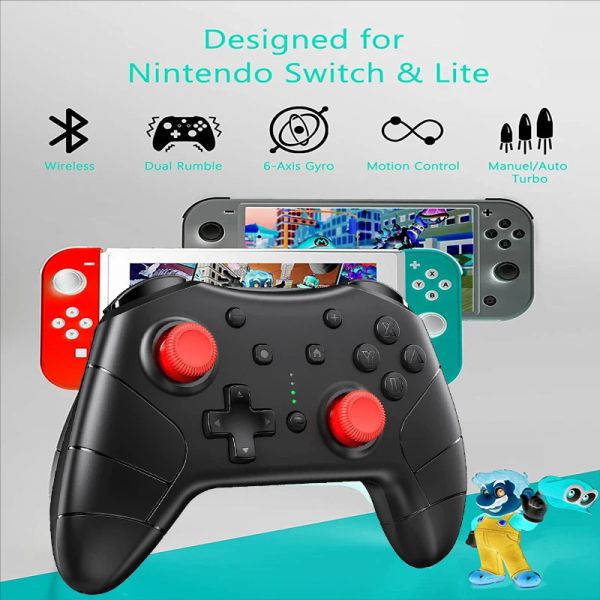 Gamepad Controller Vogek con jack per cuffie Controller joystick wireless per gamepad Nintend Switch Lite Switch Pro Control