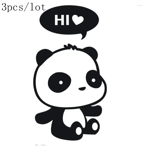 Confezione regalo 3 pezzi Panda Poster Adesivi per cartoni animati da parete impermeabili Divertenti graffiti per bambini Fai da te Camera da letto Soggiorno Spegnimento