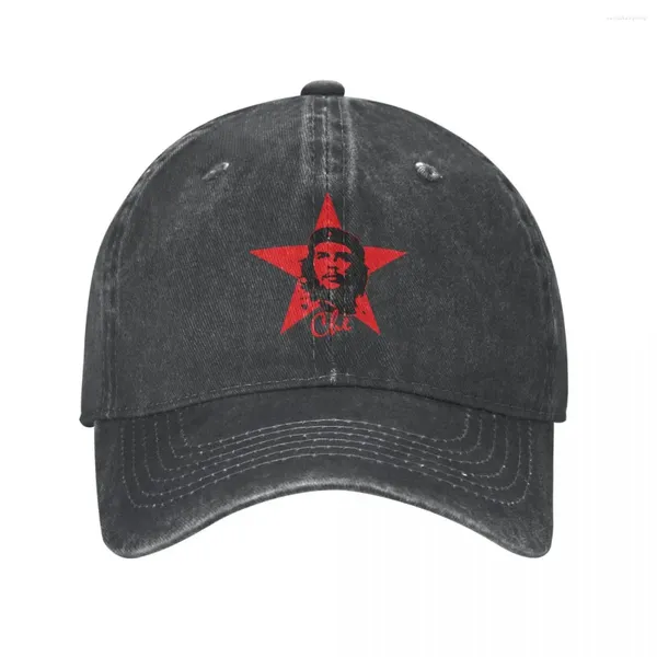 Bola bonés retro che guevara boné de beisebol para homens mulheres angustiado lavado snapback chapéu exercícios ao ar livre ajustável