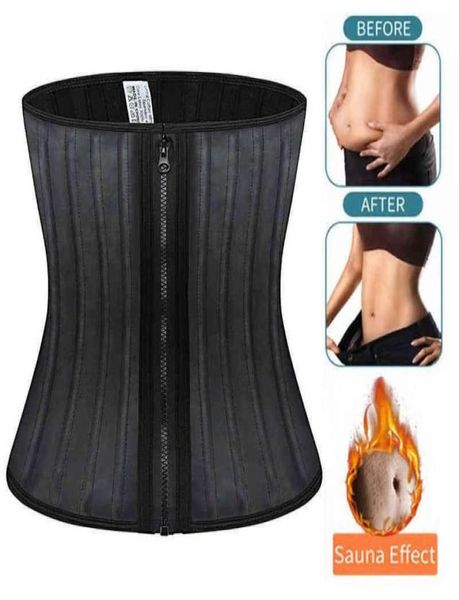 Nxy Одежда Латексный Корсет Пояс 25 Bone Belly Rubber Body Shaping Одежда Гладкий Фитнес Брюшной Бандаж Спорт 2205252510984